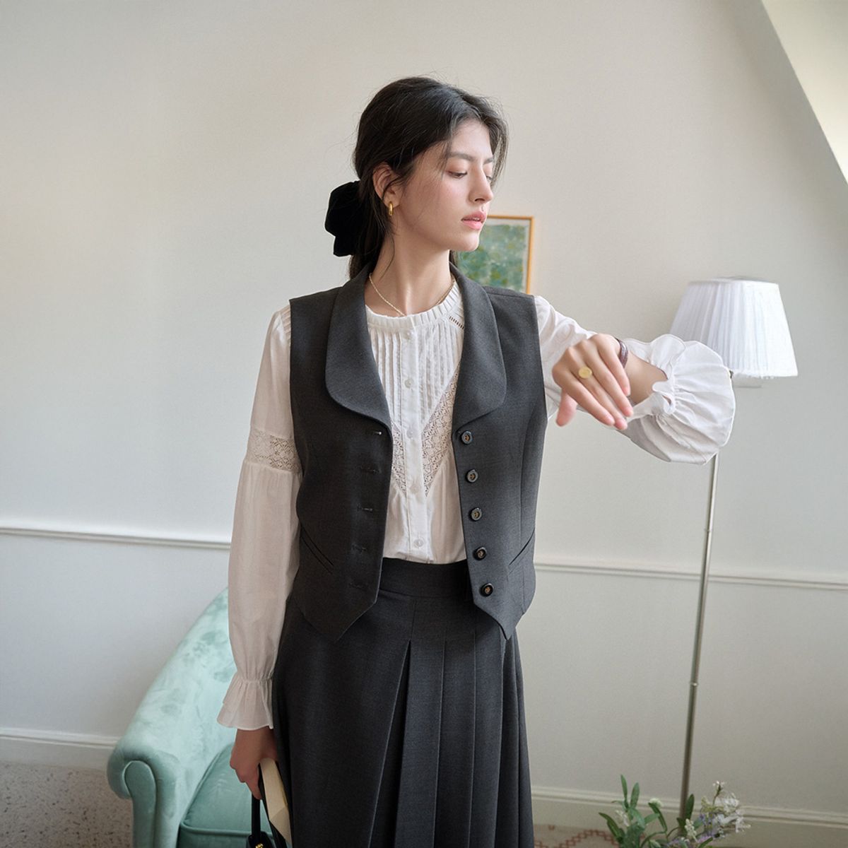심플레트로(SIMPLE RETRO) SR_Classic tailored vest