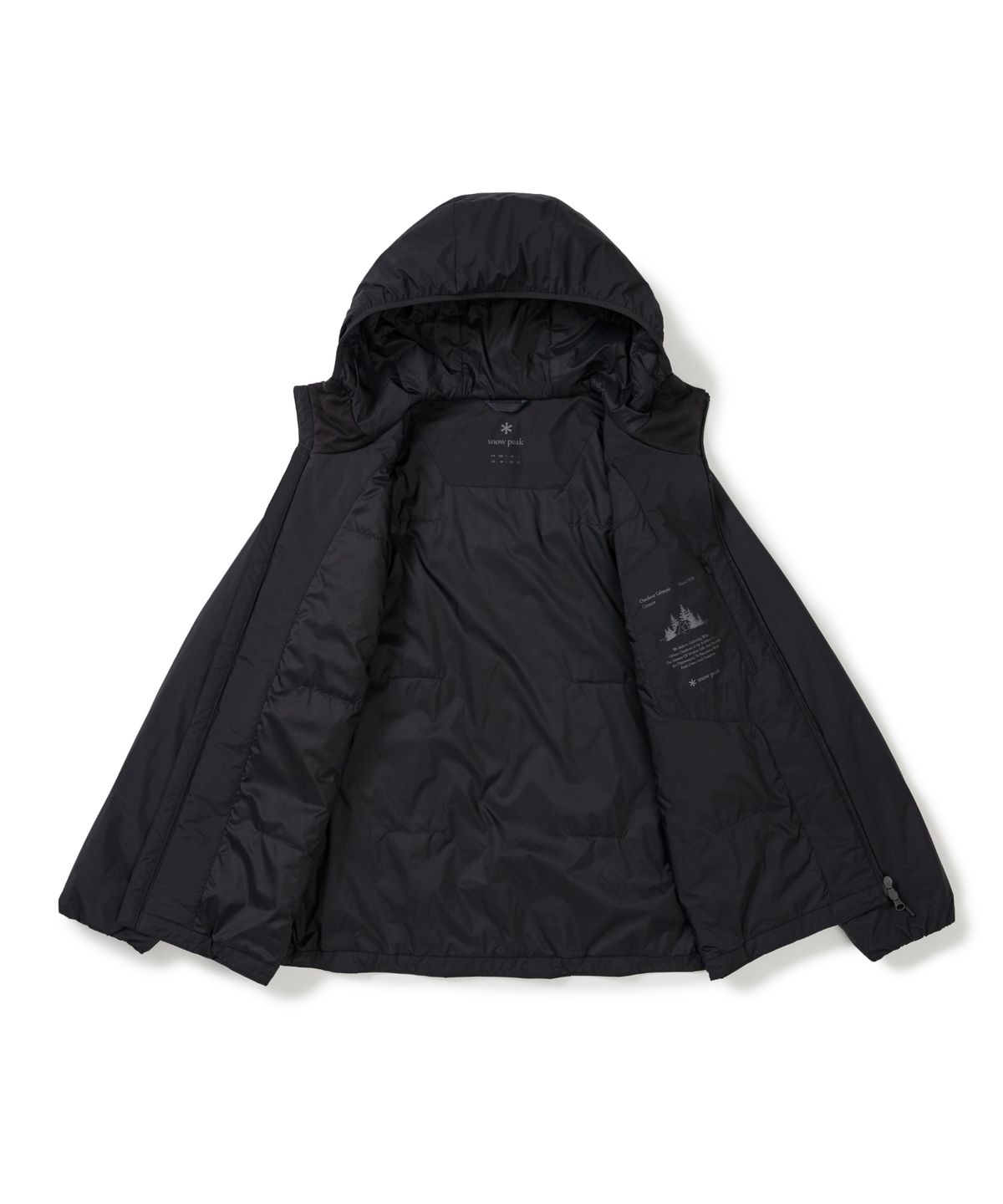 스노우피크 어패럴(SNOWPEAK APPAREL) 써밋그리드 프리마로프트 후드 자켓 (S25WMTPJ02) Black