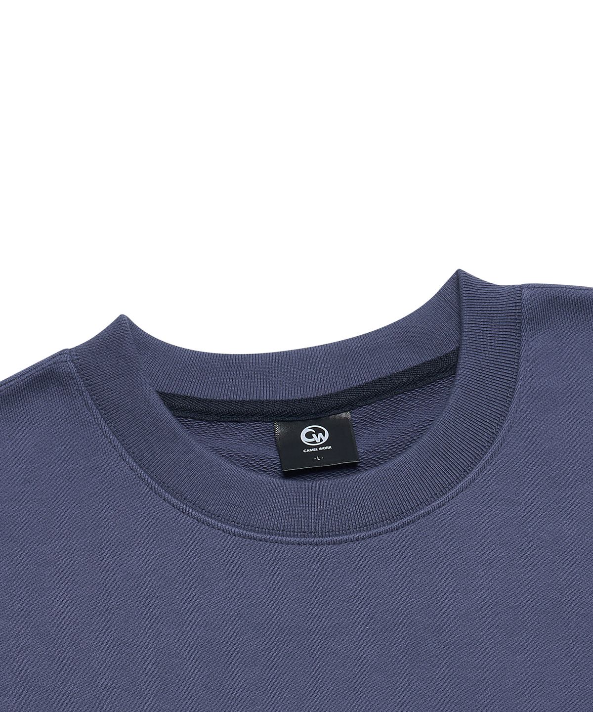 카멜워크(CAMEL WORK) NO.123 블록 크루넥 스웨트셔츠(블루)