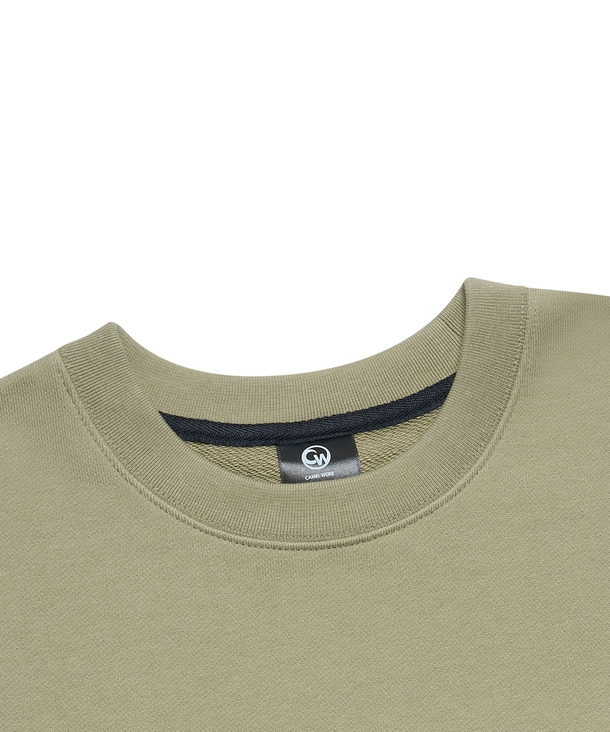 카멜워크(CAMEL WORK) NO.123 블록 크루넥 스웨트셔츠(카키)