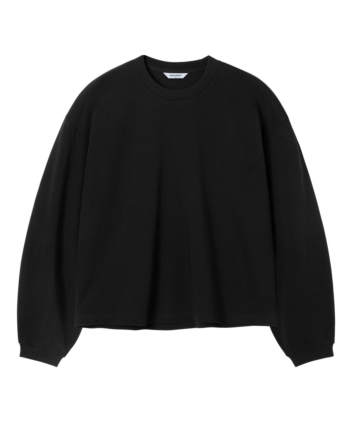 브렌슨(BRENSON) 컴포트 오버핏 시보리 크롭 긴팔티 ( 3Color )
