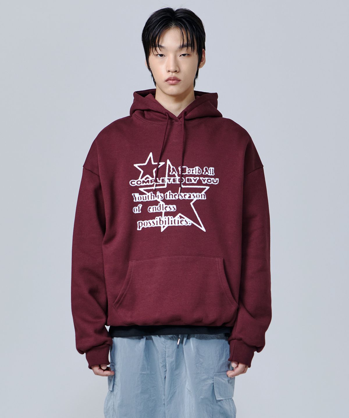 어 월드 올(A WORLD ALL) STAR STREAM 오버핏 후드(SAHAWA-0011)