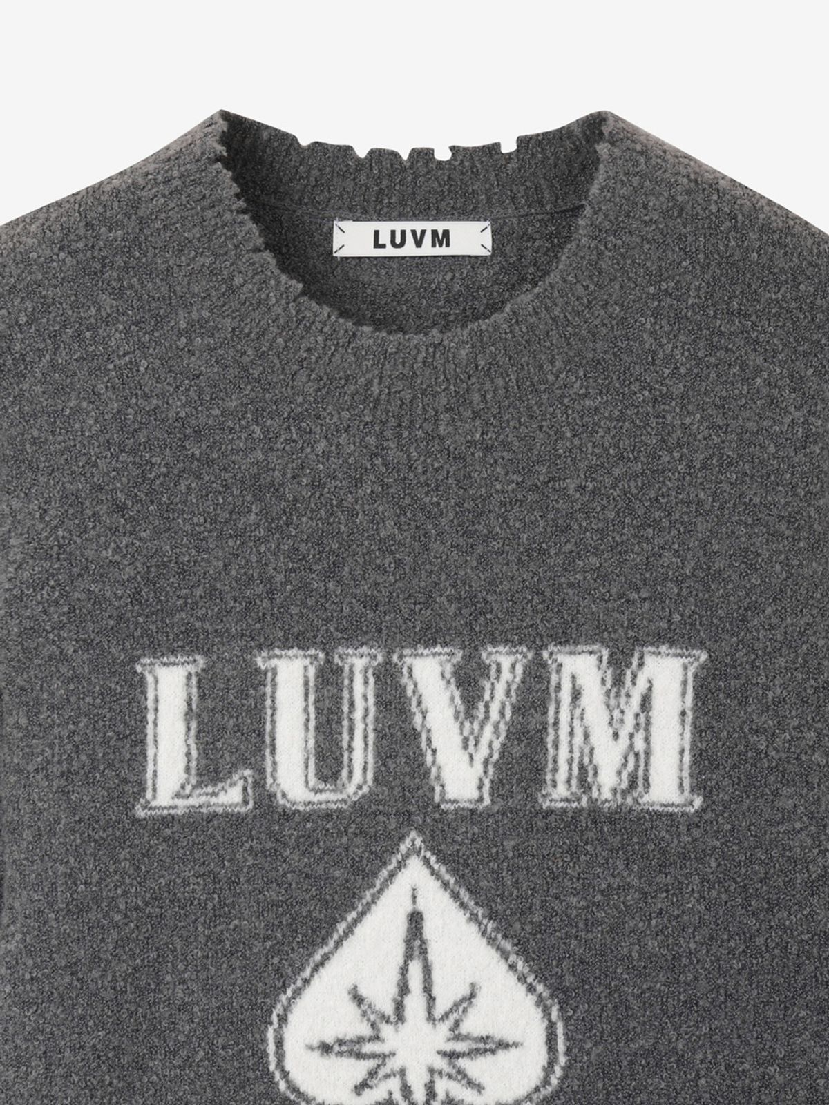 엘유브이엠(LUVM) BOUCLE KNIT PULLOVER_MELANGE GRAY