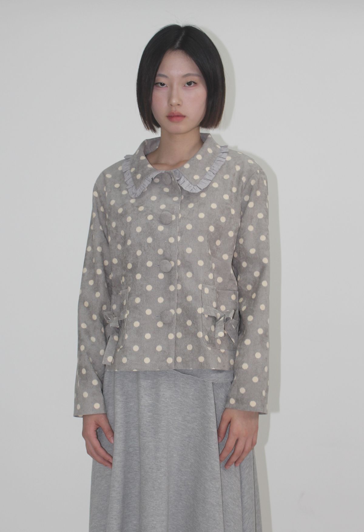 언어더컬러(ANOTHER COLOR) Dot Corduroy Coat