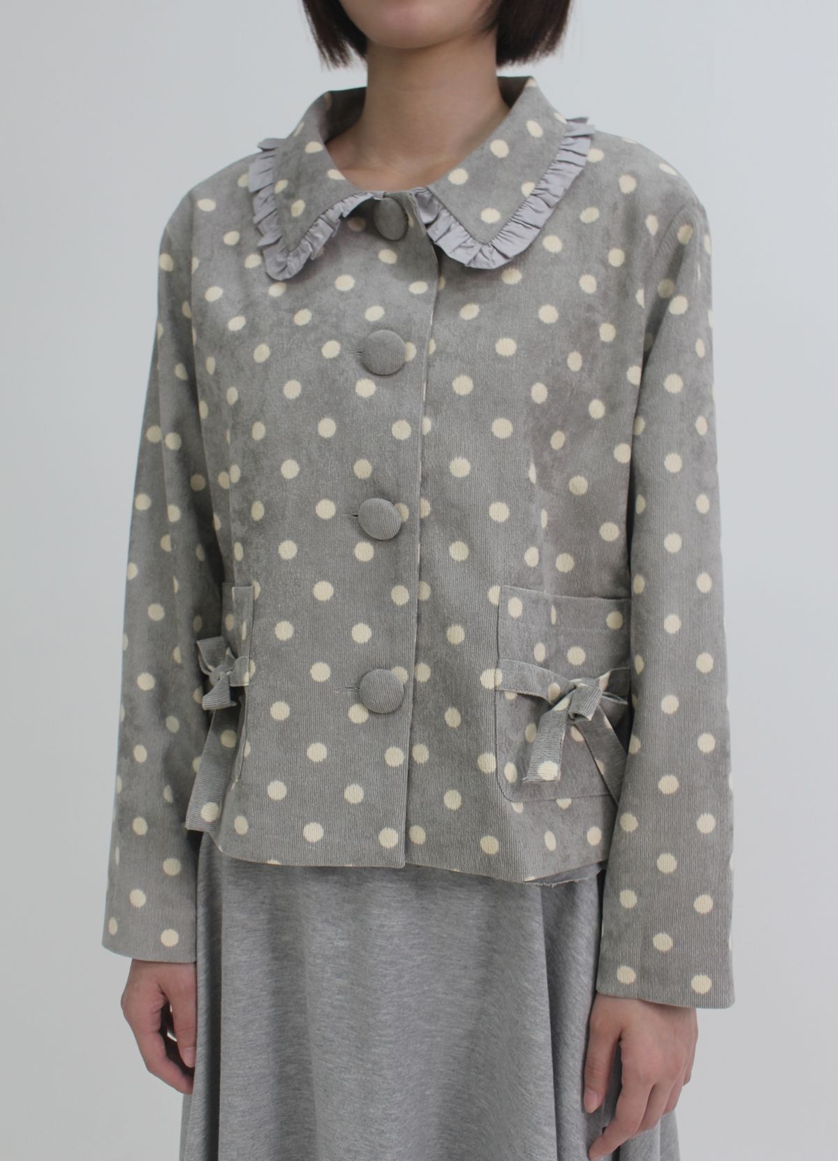 언어더컬러(ANOTHER COLOR) Dot Corduroy Coat