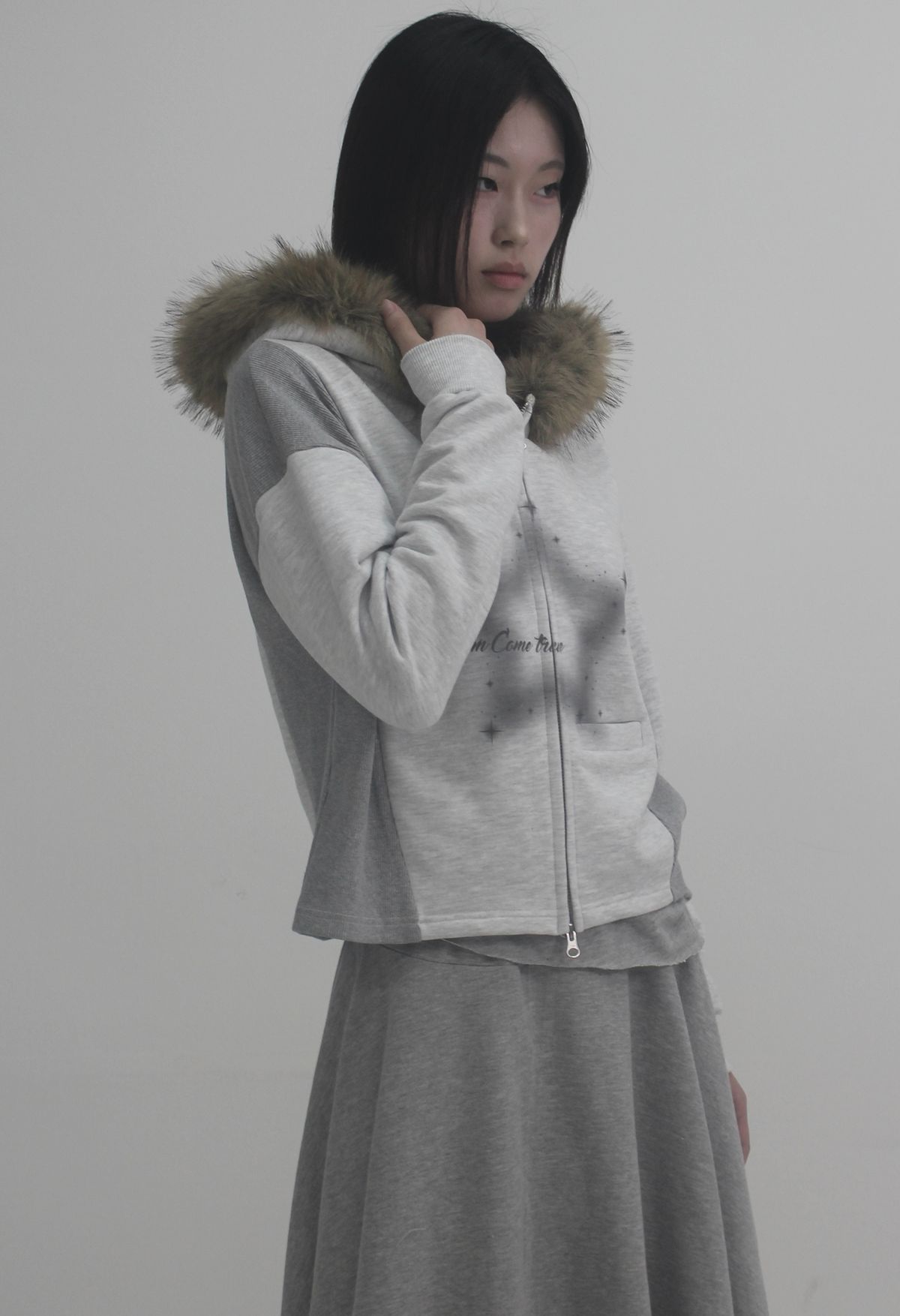 언어더컬러(ANOTHER COLOR) Dream Come True Fur Hoodie