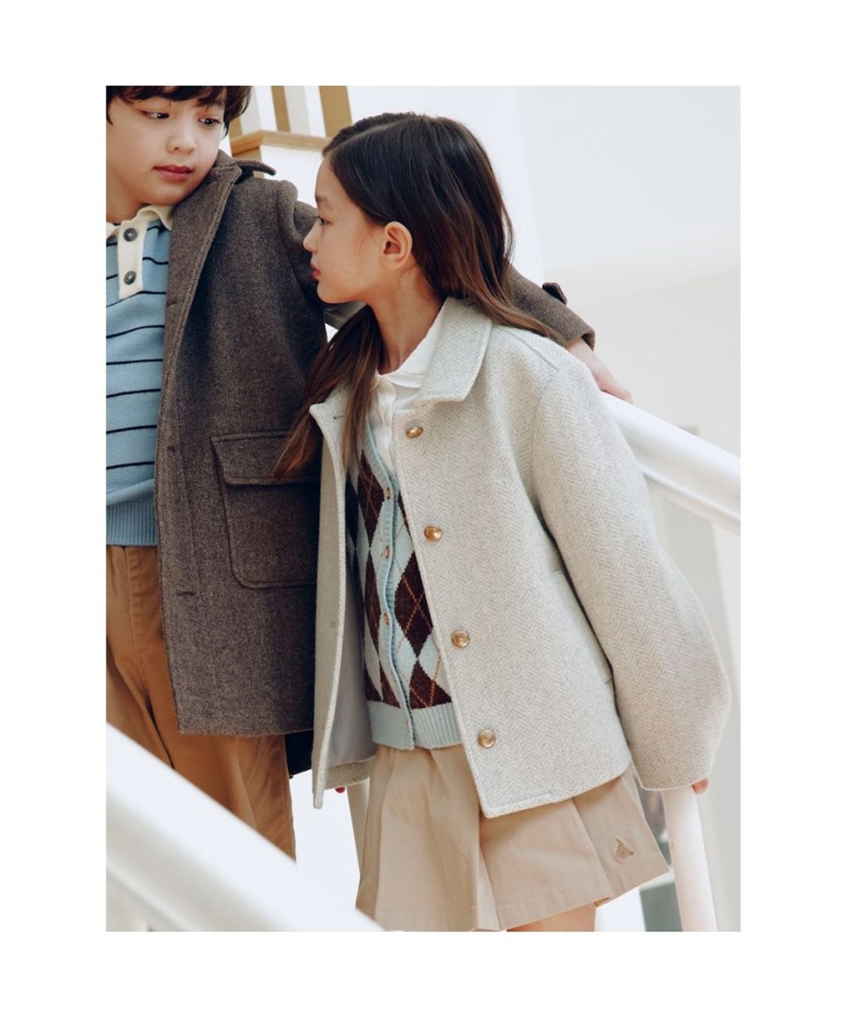 빈폴 키즈(BEANPOLE KIDS) 여아 재킷형 코트  라이트 그레이 (BI593TG012)