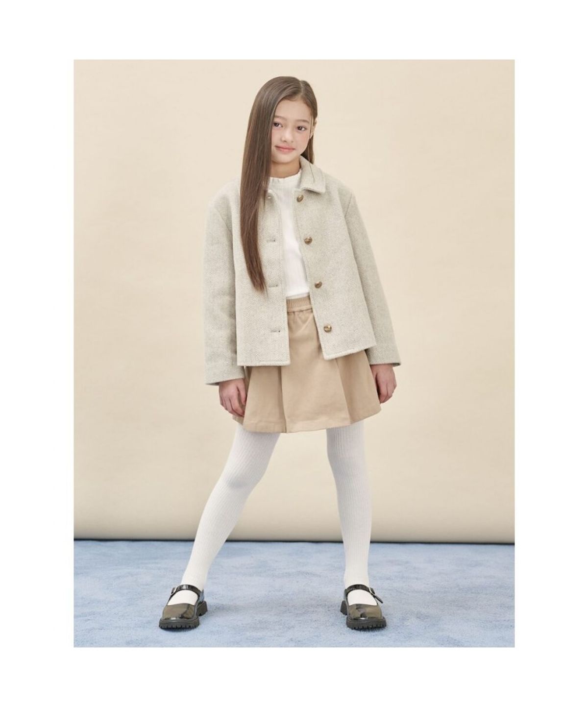 빈폴 키즈(BEANPOLE KIDS) 여아 재킷형 코트  라이트 그레이 (BI593TG012)