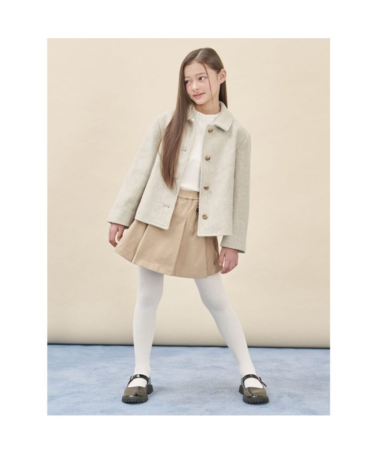 빈폴 키즈(BEANPOLE KIDS) 여아 재킷형 코트  라이트 그레이 (BI593TG012)