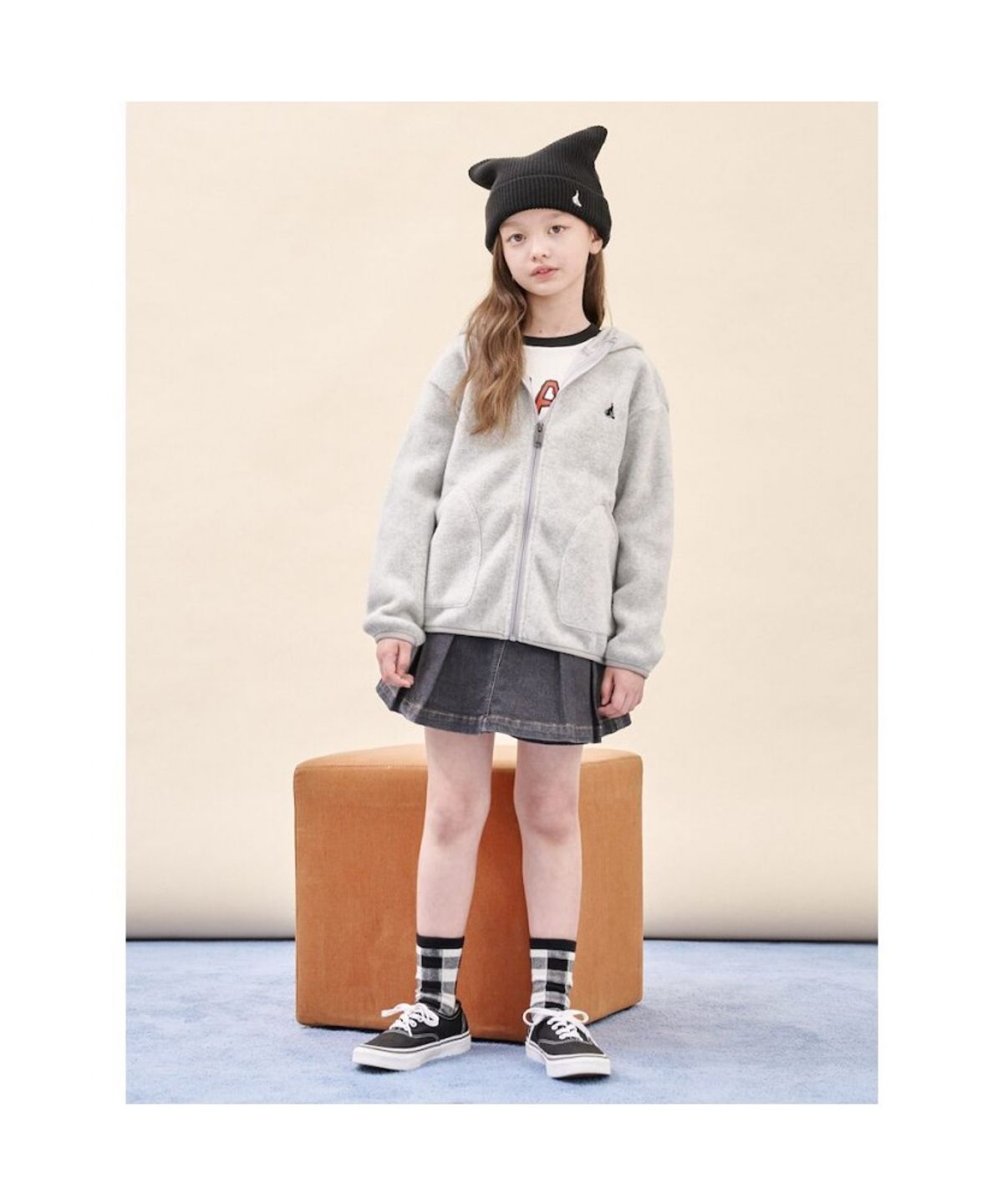 빈폴 키즈(BEANPOLE KIDS) 플리스 후드 집업  그레이 (BI5941U063)