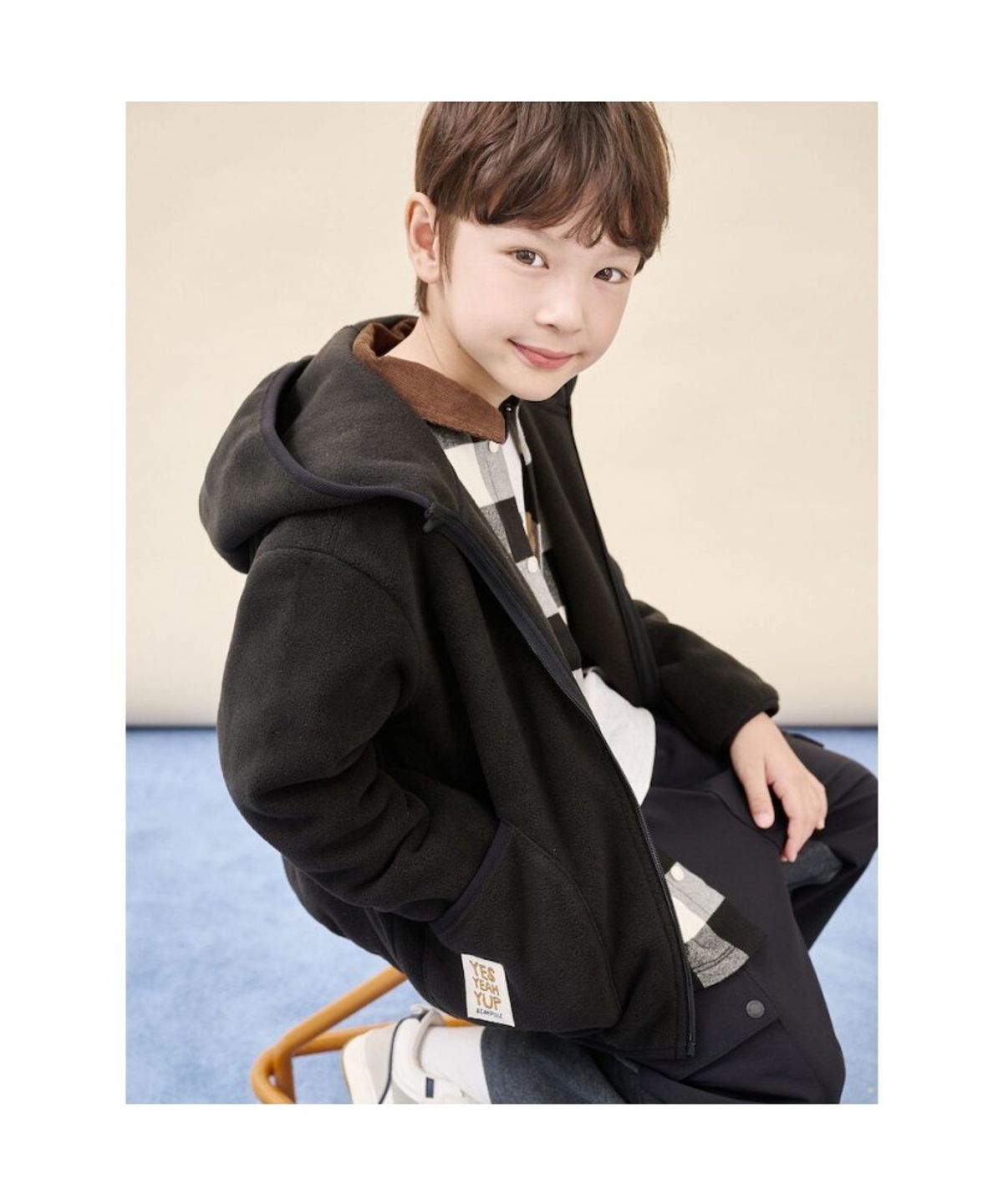 빈폴 키즈(BEANPOLE KIDS) 플리스 후드 집업  블랙 (BI5941U065)