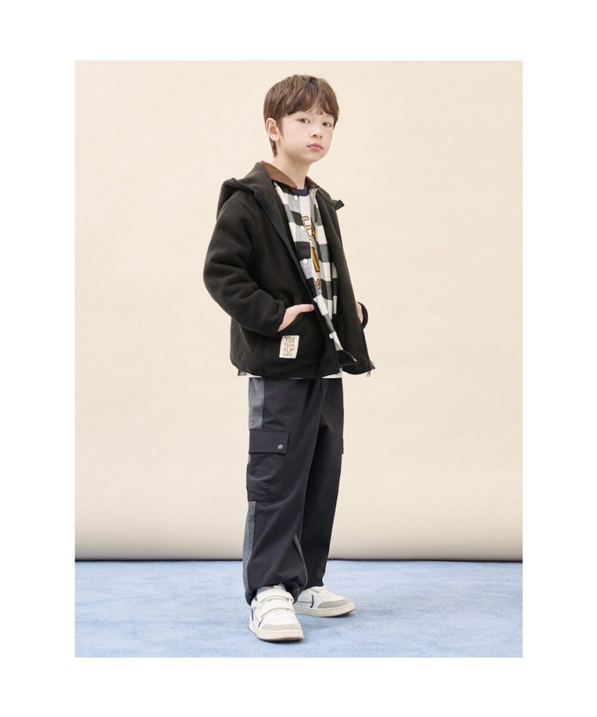빈폴 키즈(BEANPOLE KIDS) 플리스 후드 집업  블랙 (BI5941U065)