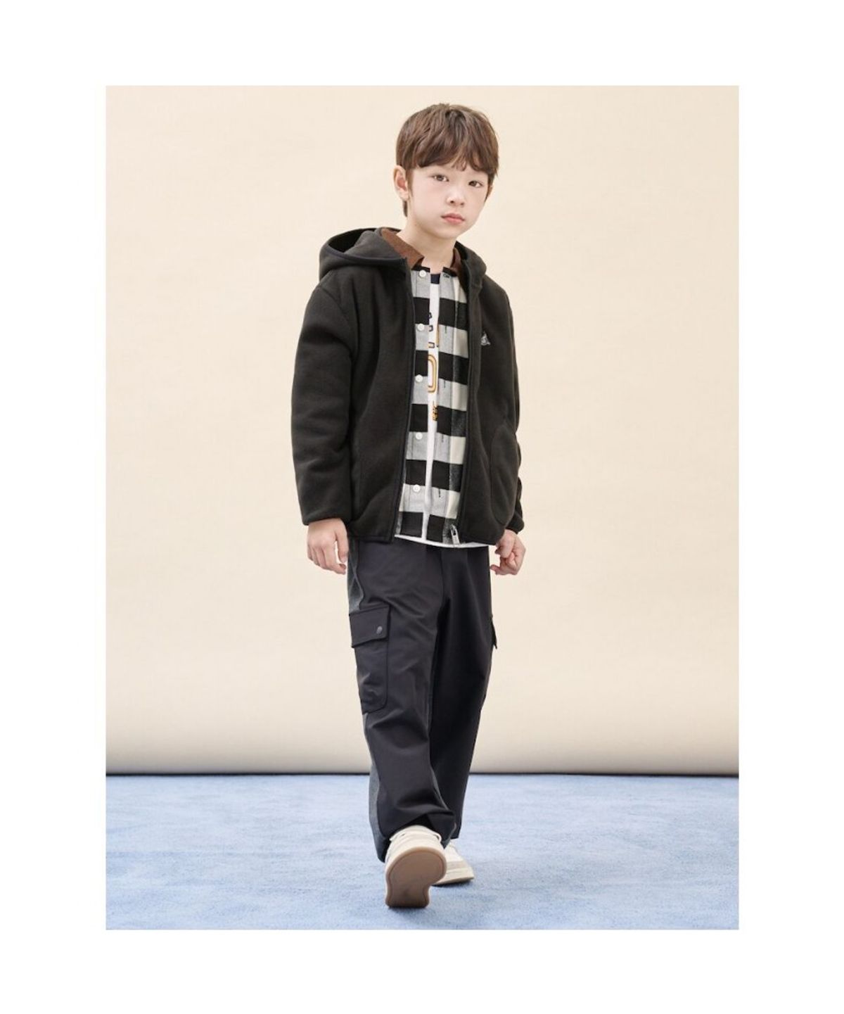 빈폴 키즈(BEANPOLE KIDS) 플리스 후드 집업  블랙 (BI5941U065)