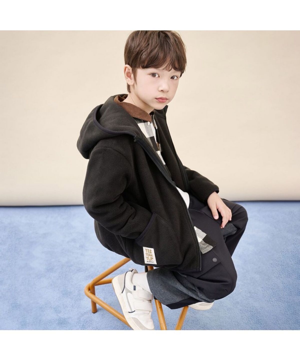 빈폴 키즈(BEANPOLE KIDS) 플리스 후드 집업  블랙 (BI5941U065)