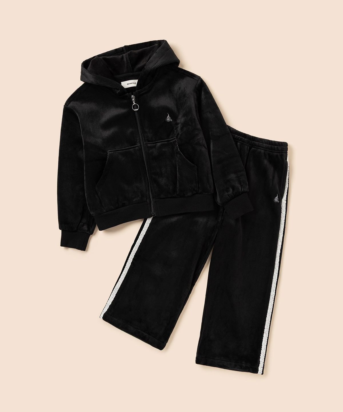 빈폴 키즈(BEANPOLE KIDS) 여아 골벨로아 집업&와이드 팬츠 상하 세트  블랙 (BI5941G045)