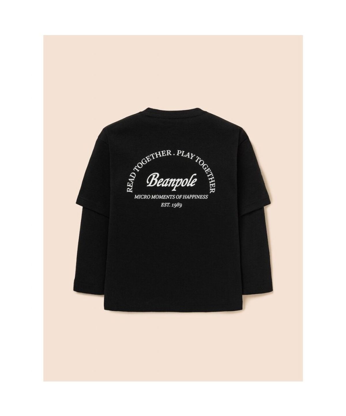 빈폴 키즈(BEANPOLE KIDS) 그래픽 레이어드 긴팔 티셔츠  블랙 (BI5941U035)