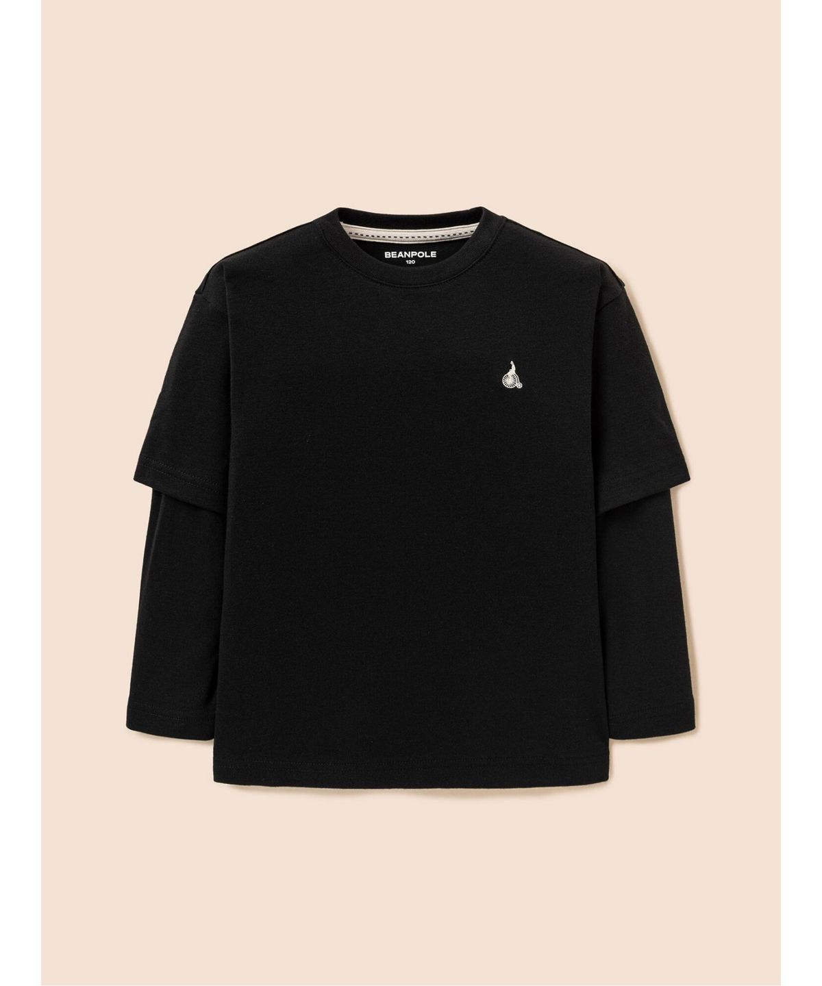 빈폴 키즈(BEANPOLE KIDS) 그래픽 레이어드 긴팔 티셔츠  블랙 (BI5941U035)
