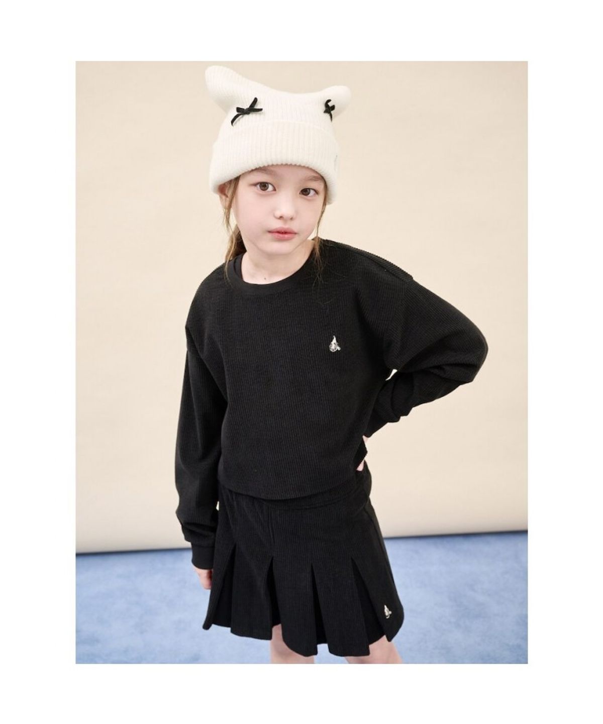 빈폴 키즈(BEANPOLE KIDS) 골벨로아 크롭 스웨트 셔츠 &민소매 티셔츠 상상SET  블랙 (BI5941G065)