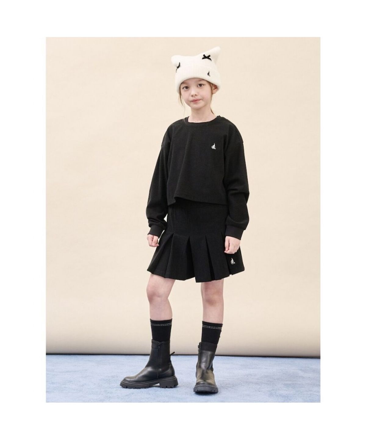 빈폴 키즈(BEANPOLE KIDS) 골벨로아 크롭 스웨트 셔츠 &민소매 티셔츠 상상SET  블랙 (BI5941G065)