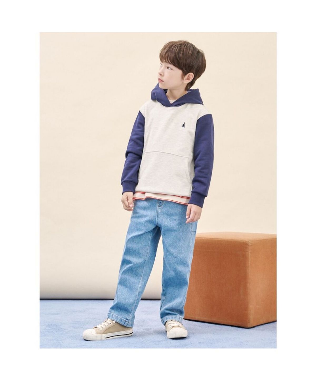 빈폴 키즈(BEANPOLE KIDS) 후드 스웨트 셔츠  베이지 (BI5941U07A)
