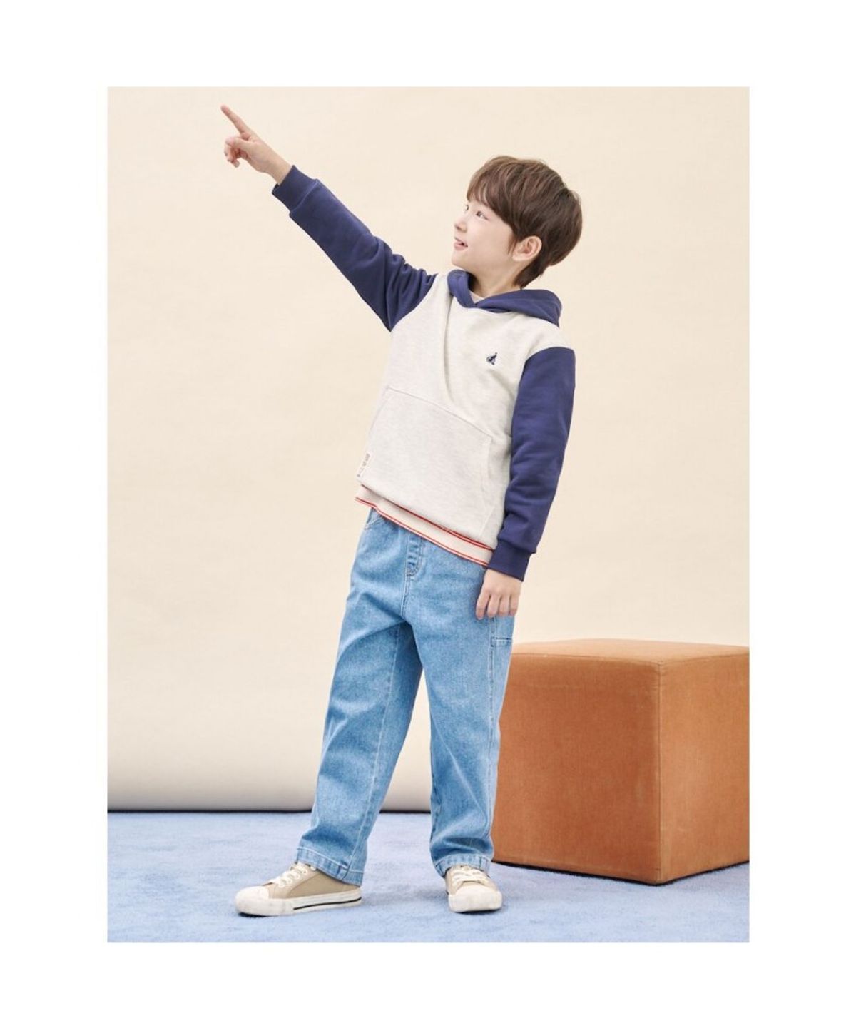 빈폴 키즈(BEANPOLE KIDS) 후드 스웨트 셔츠  베이지 (BI5941U07A)