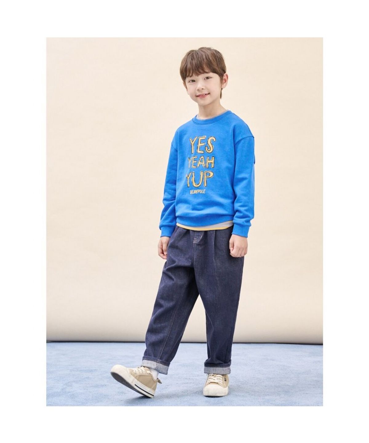 빈폴 키즈(BEANPOLE KIDS) 그래픽 스웨트 셔츠  블루 (BI5941U08P)
