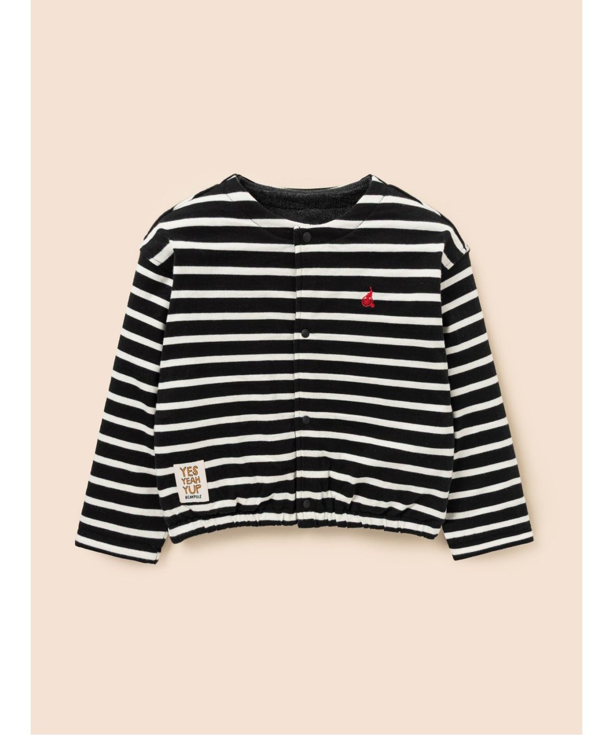 빈폴 키즈(BEANPOLE KIDS) 리버시블 스트라이프 플리스 버튼업 재킷  블랙 (BI5941U055)
