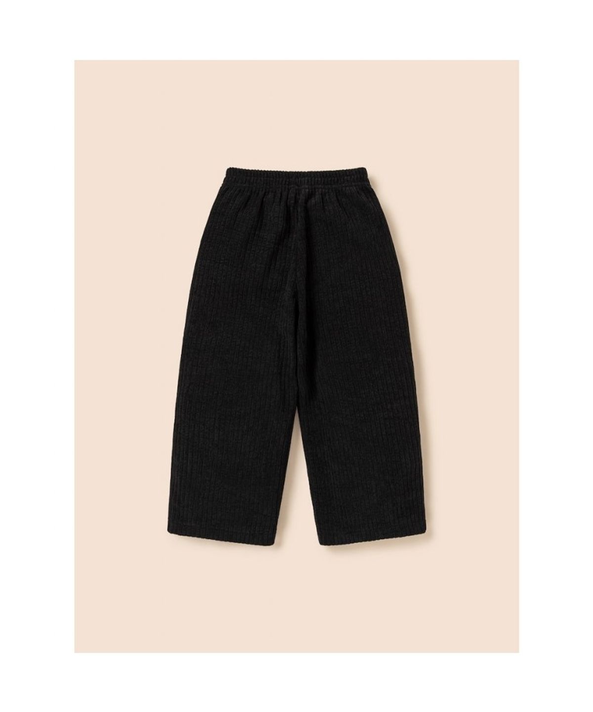 빈폴 키즈(BEANPOLE KIDS) 여아 소프트 골지 세미와이드 팬츠  블랙 (BI5921G015)