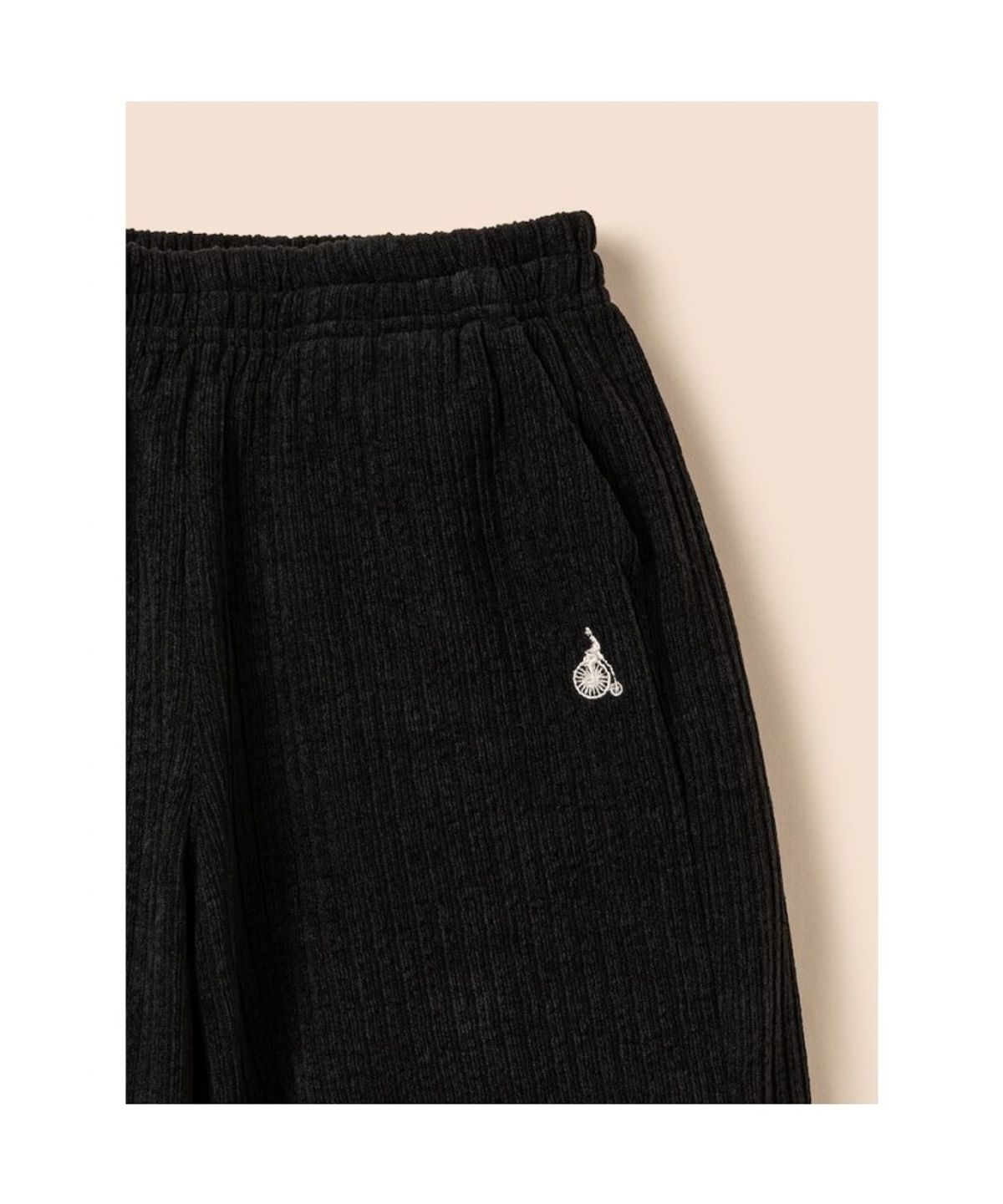 빈폴 키즈(BEANPOLE KIDS) 여아 소프트 골지 세미와이드 팬츠  블랙 (BI5921G015)