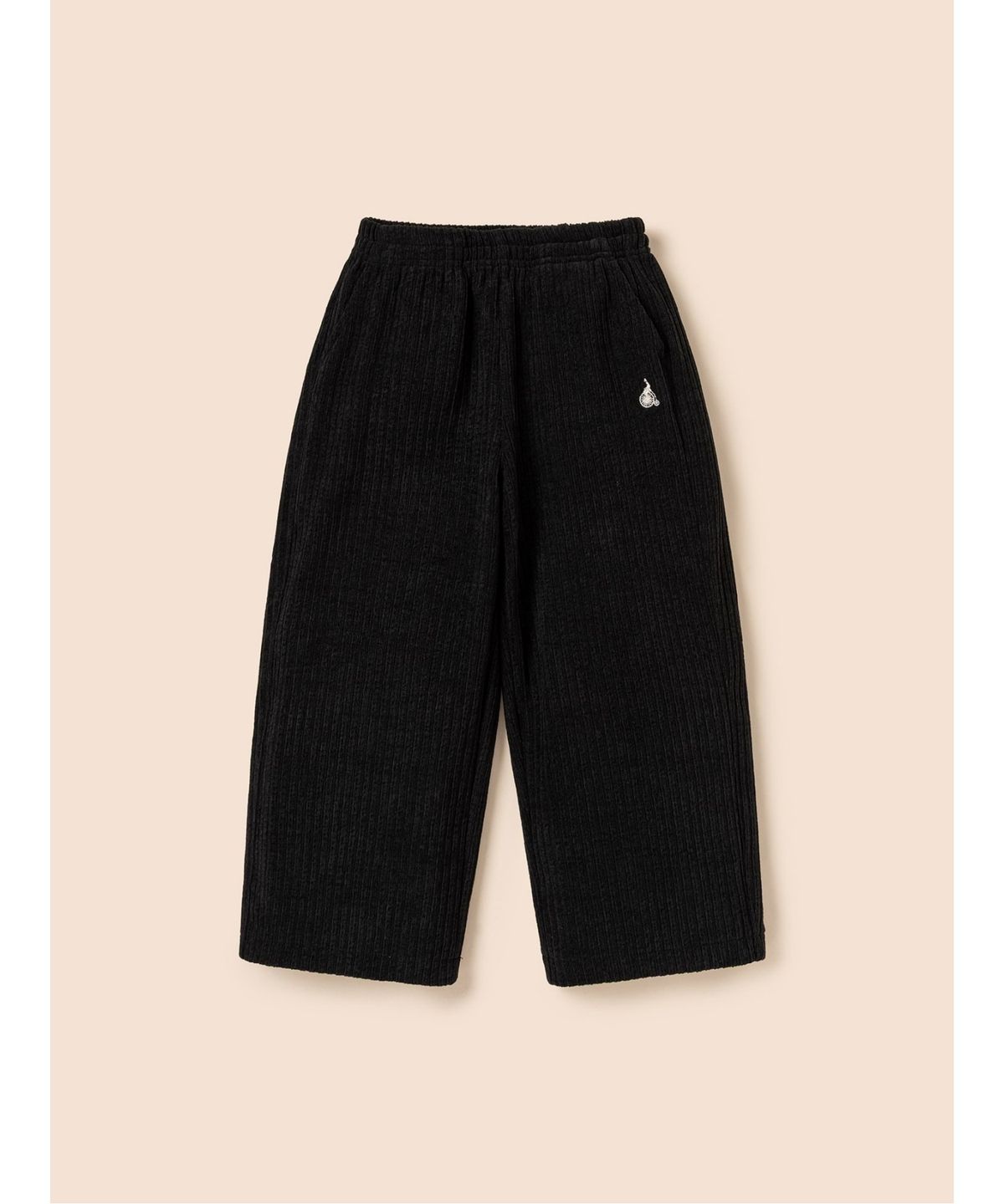 빈폴 키즈(BEANPOLE KIDS) 여아 소프트 골지 세미와이드 팬츠  블랙 (BI5921G015)