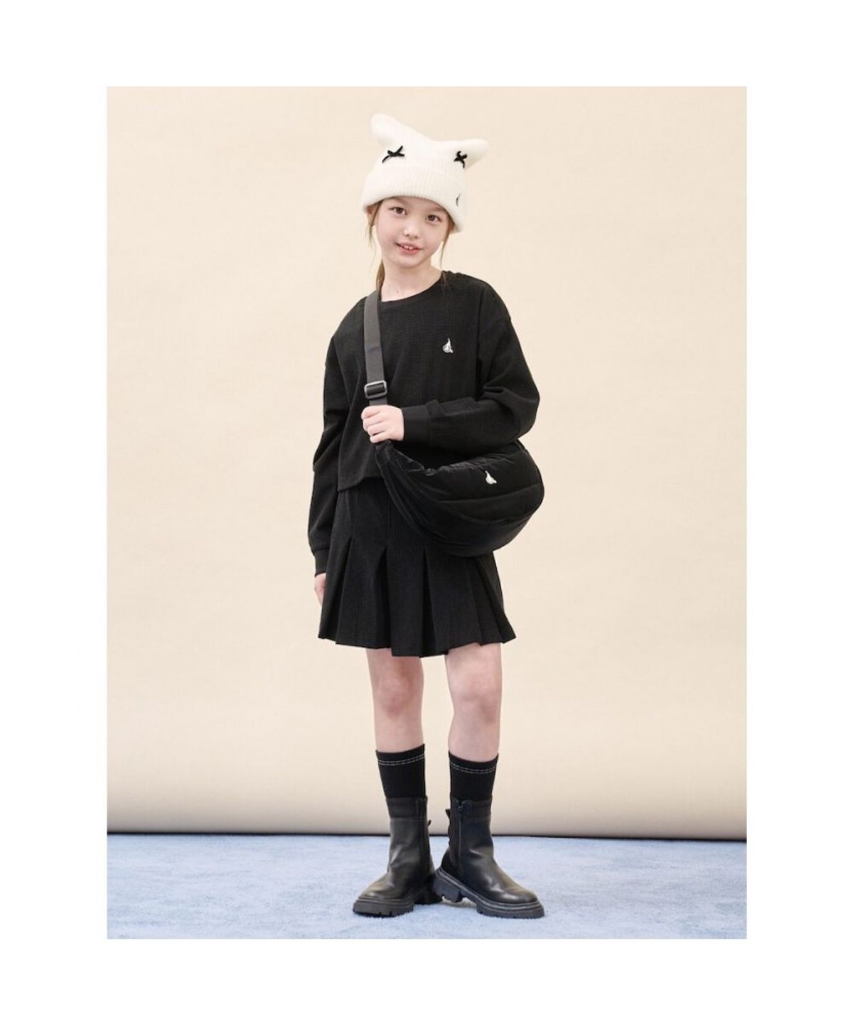 빈폴 키즈(BEANPOLE KIDS) 여아 리본 니트 비니  아이보리 (BI598BG010)