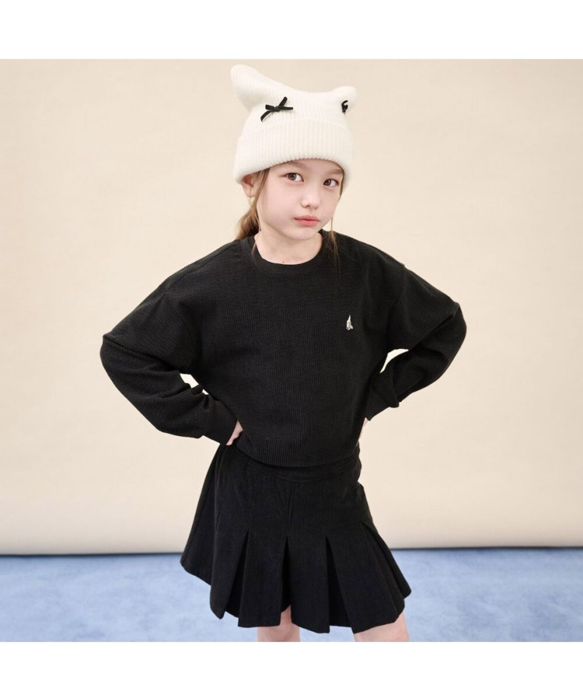빈폴 키즈(BEANPOLE KIDS) 여아 리본 니트 비니  아이보리 (BI598BG010)