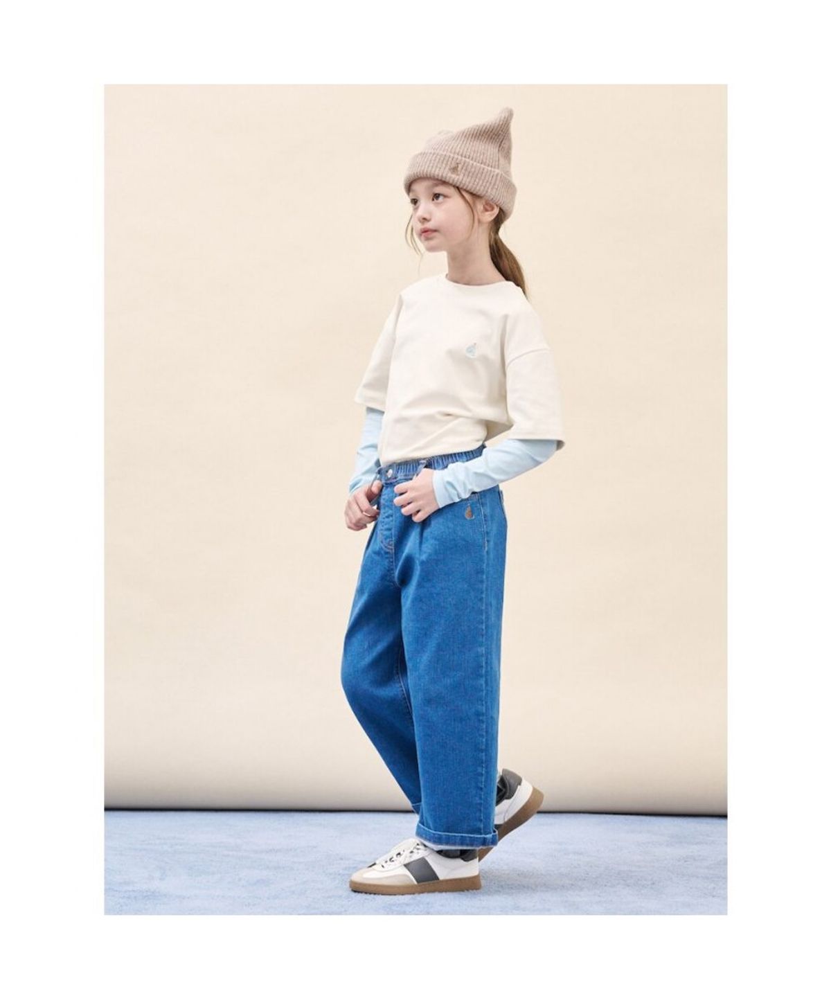빈폴 키즈(BEANPOLE KIDS) 야옹이 니트 비니  베이지 (BI598BU01A)