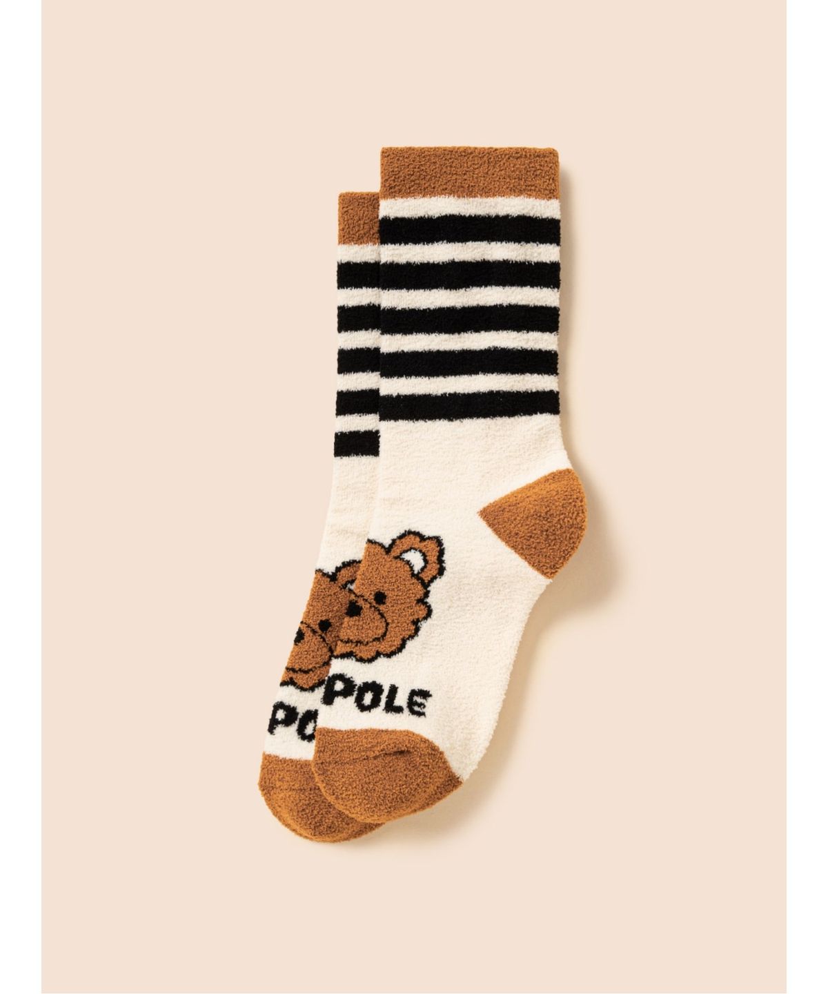 빈폴 키즈(BEANPOLE KIDS) 곰돌이 폴키 겨울 양말  브라운 (BI5XKTU01D) (BI5XKTU01D)
