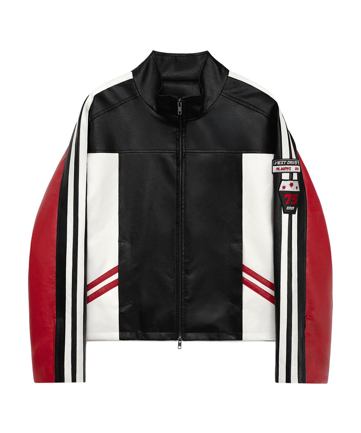 에르에르(ERER) Leather Racing Jacket Red