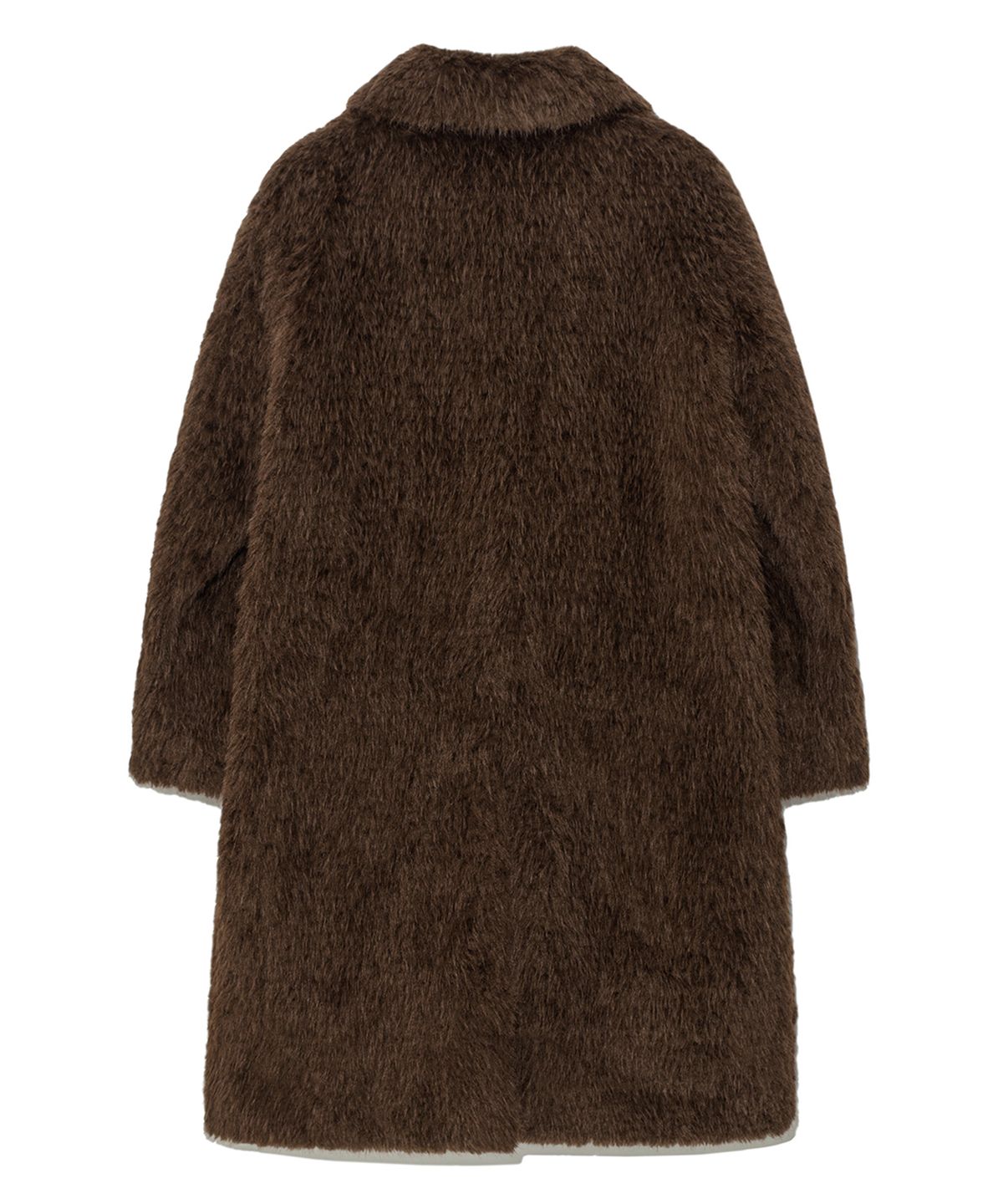 에르에르(ERER) Fur Long Coat Brown