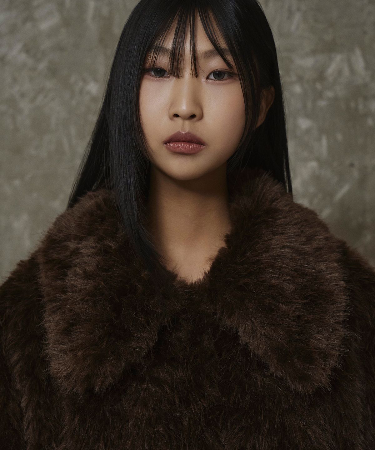 에르에르(ERER) Fur Long Coat Brown