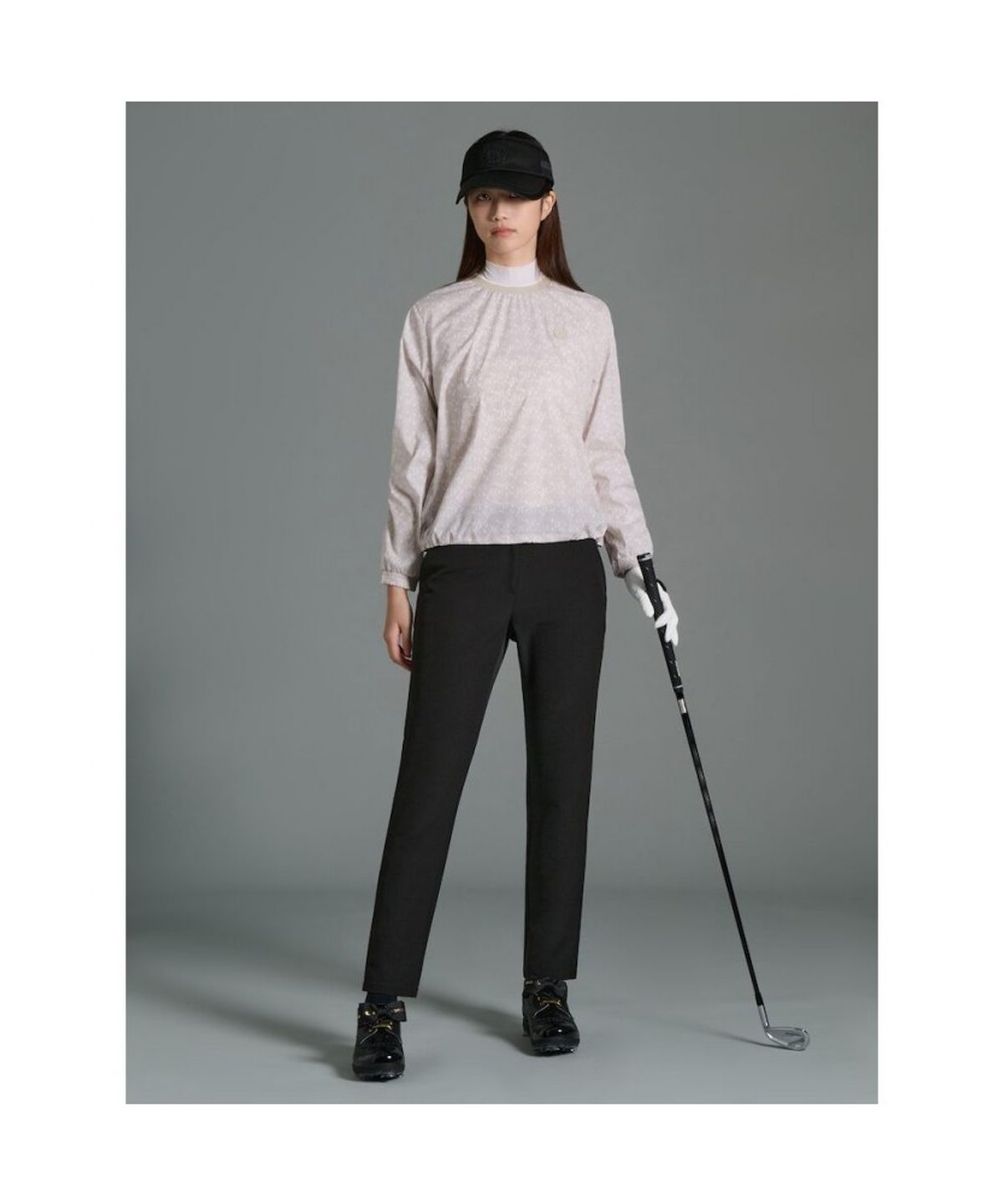 빈폴골프(BEANPOLE GOLF) 여성 패턴 아노락 긴소매 티셔츠 - 아이보리