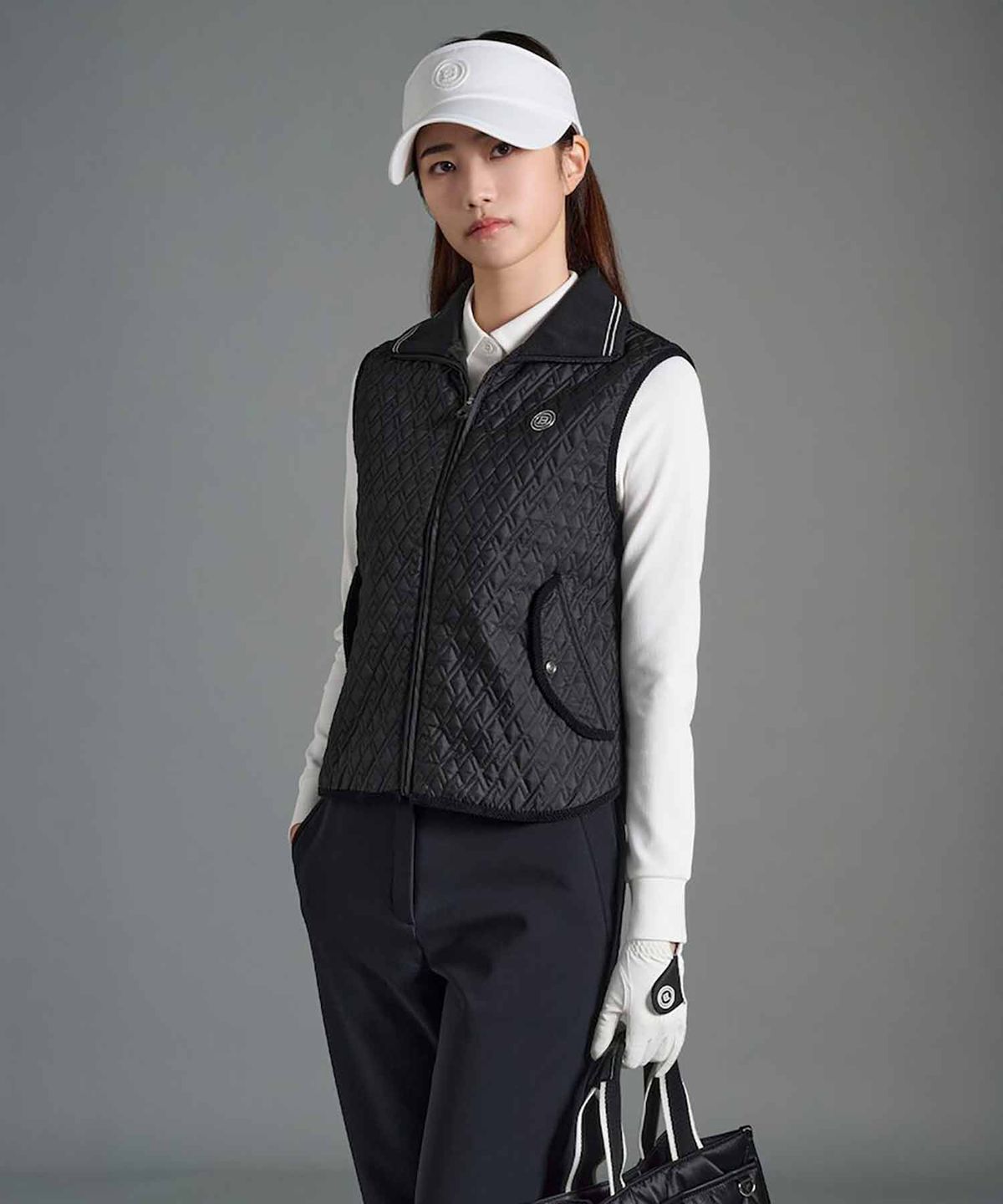 빈폴골프(BEANPOLE GOLF) 여성 패딩 퀼팅 베스트 - 블랙
