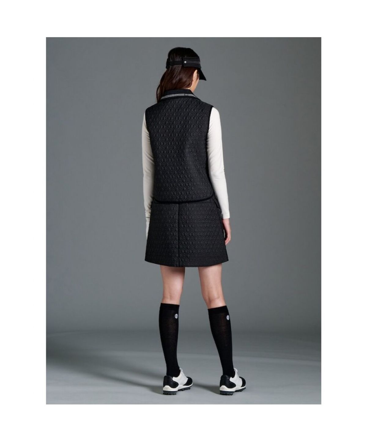 빈폴골프(BEANPOLE GOLF) 여성 패딩 퀼팅 큐롯 - 블랙