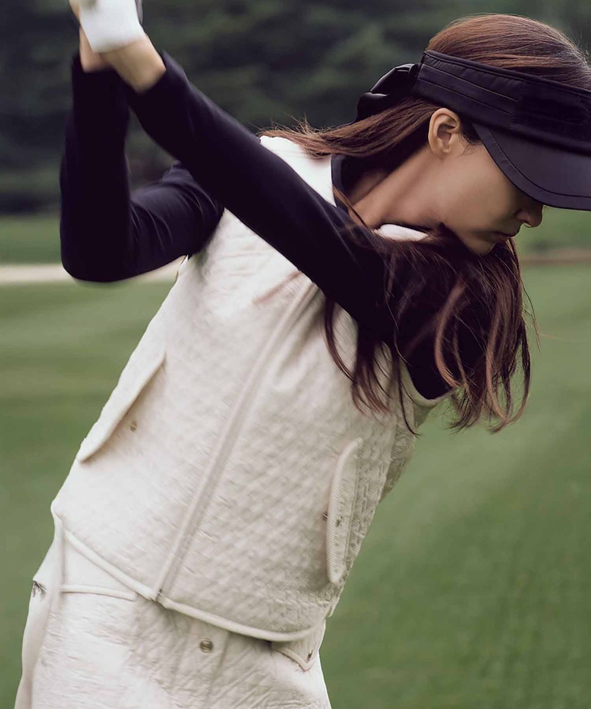 빈폴골프(BEANPOLE GOLF) 여성 패딩 퀼팅 베스트 - 아이보리