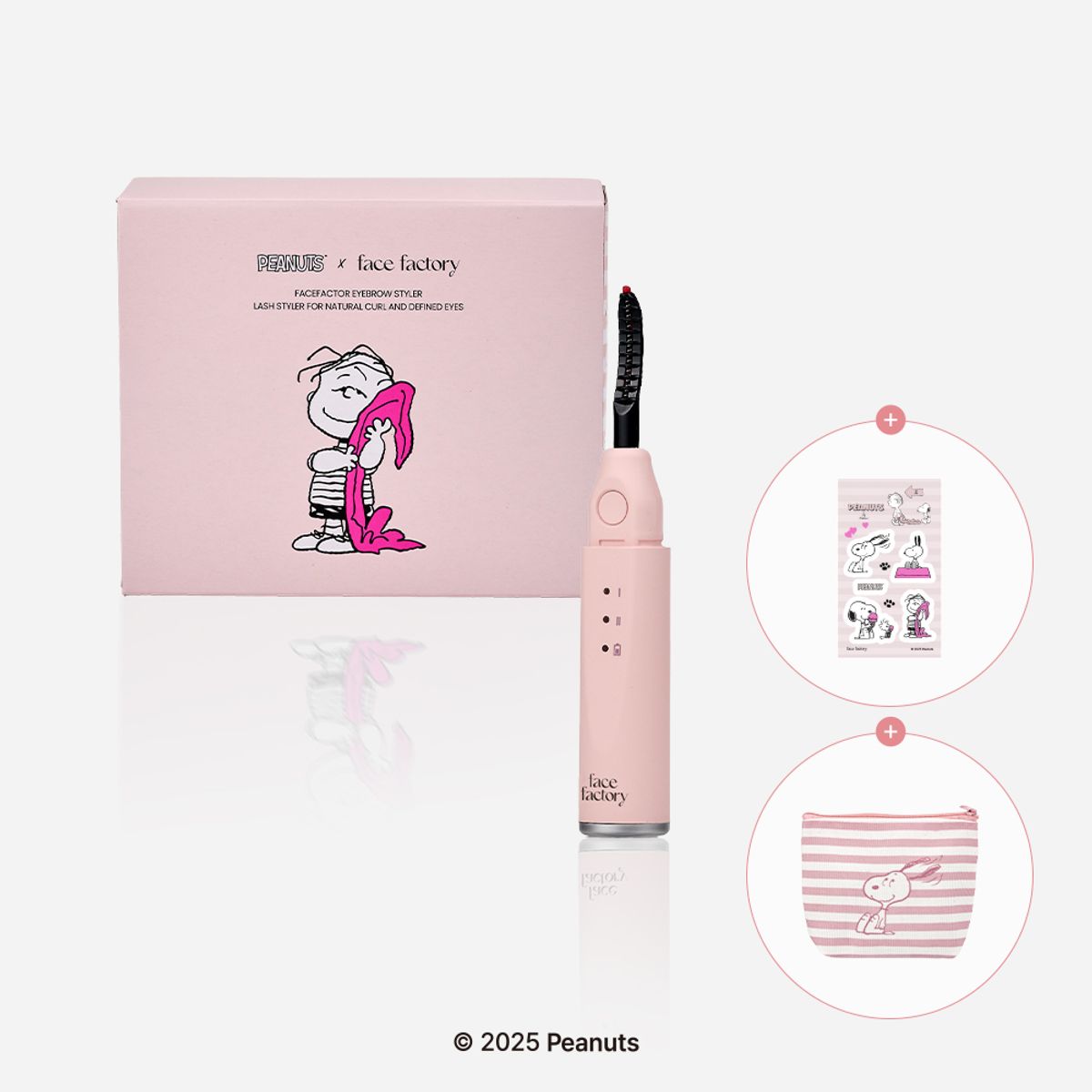 페이스팩토리(FACE FACTORY) [스누피X페펙] 아찔컬링 즉각히팅 속눈썹고데기 (+스티커, 파우치 증정)