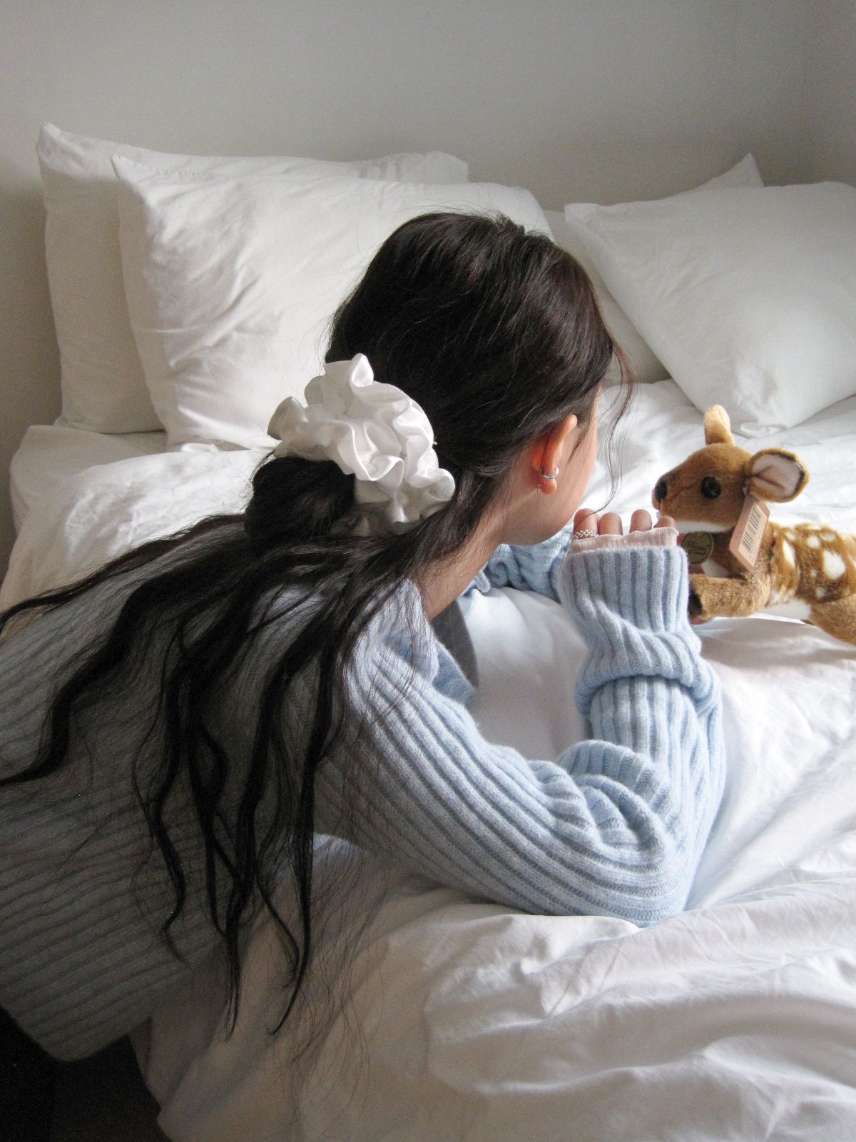 둥그런(DUNGEUREON) After Frill Scrunchie (White)