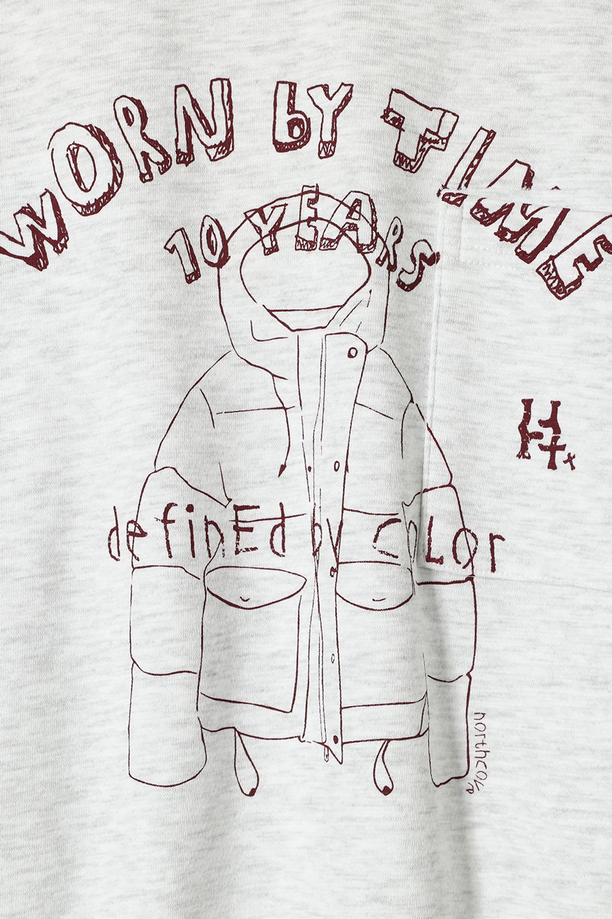 홀리선(HORLISUN) Jameson Graphic Sweatshirt Melange Gray