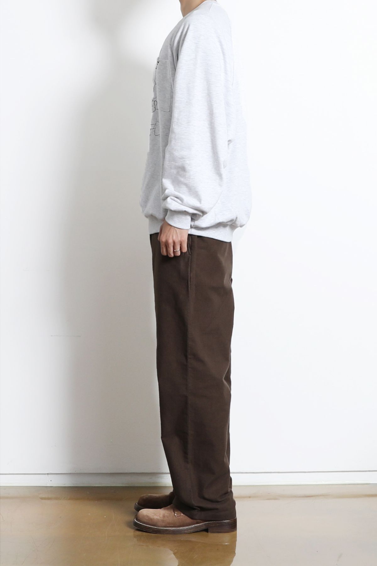 홀리선(HORLISUN) Jameson Graphic Sweatshirt Melange Gray