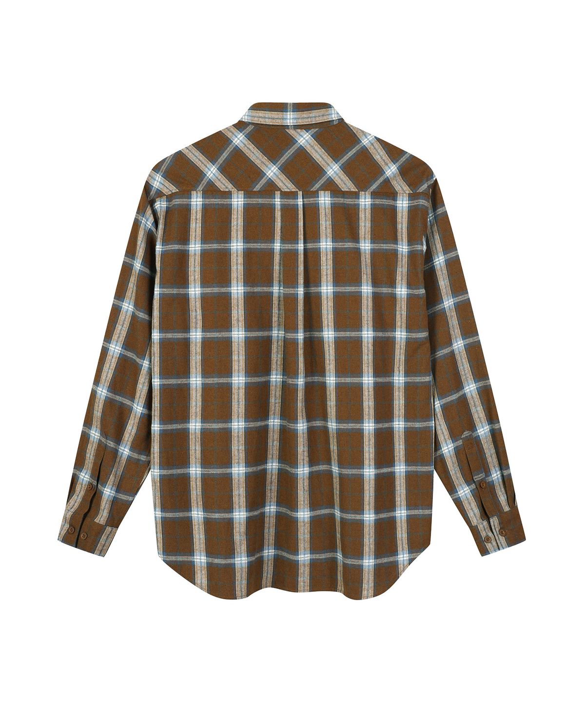 아웃도어 프로덕츠(OUTDOOR PRODUCTS) POINT POCKET CHECK SHIRT (BROWN)