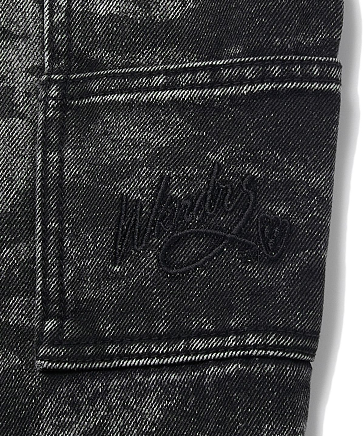 위캔더스(WKNDRS) KELLOGGS TIGER CAMO DENIM PANTS (BLACK)