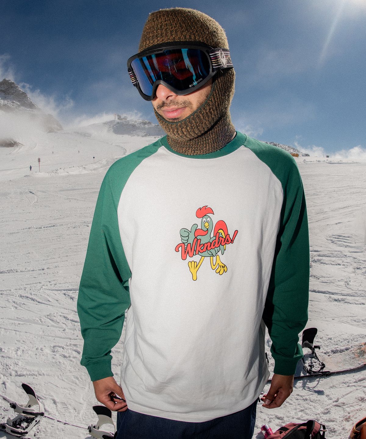 위캔더스(WKNDRS) KELLOGGS RAGLAN LS TEE (GREEN)