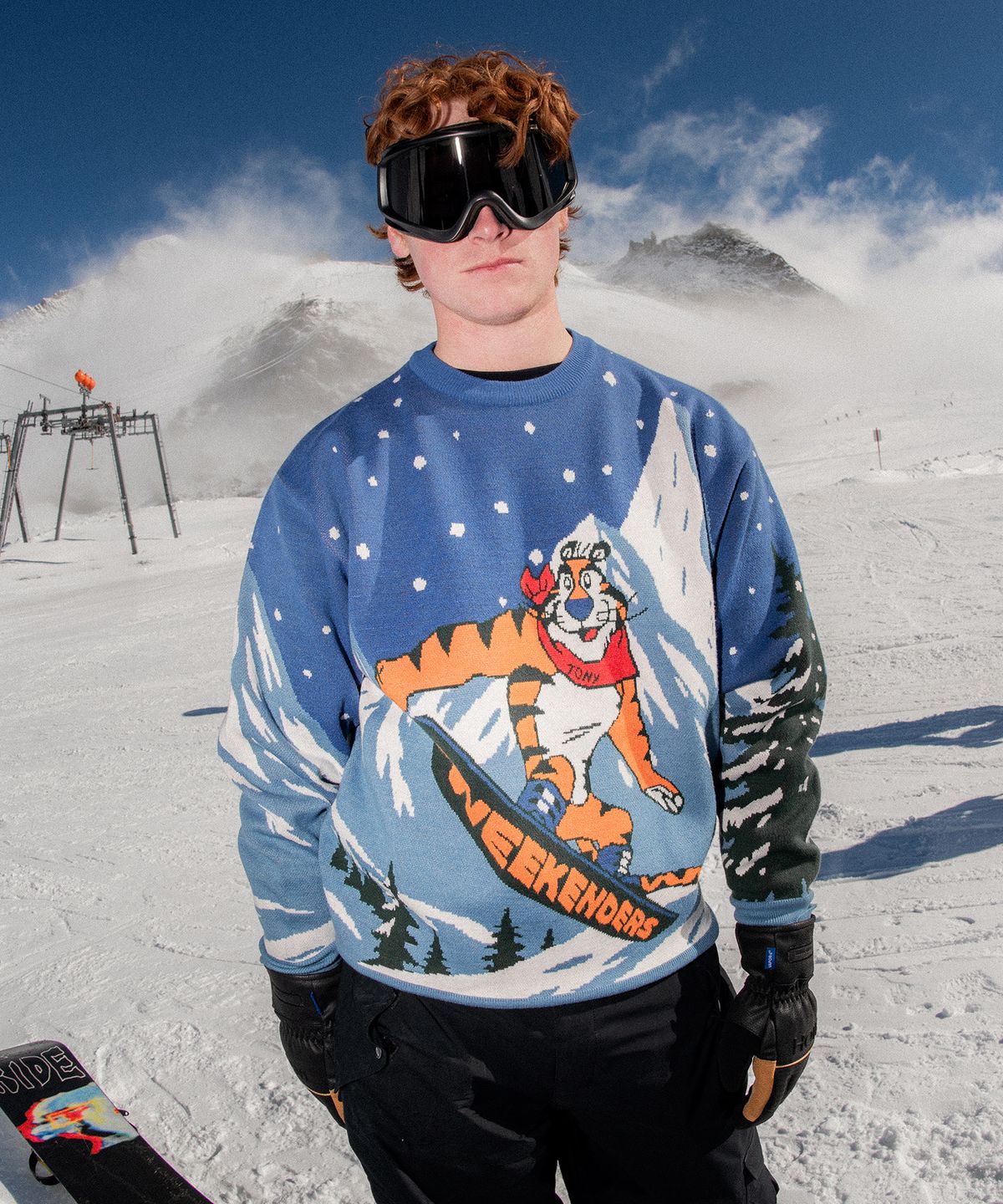 위캔더스(WKNDRS) KELLOGGS MOUNTAIN KNIT SWEATER (BLUE)