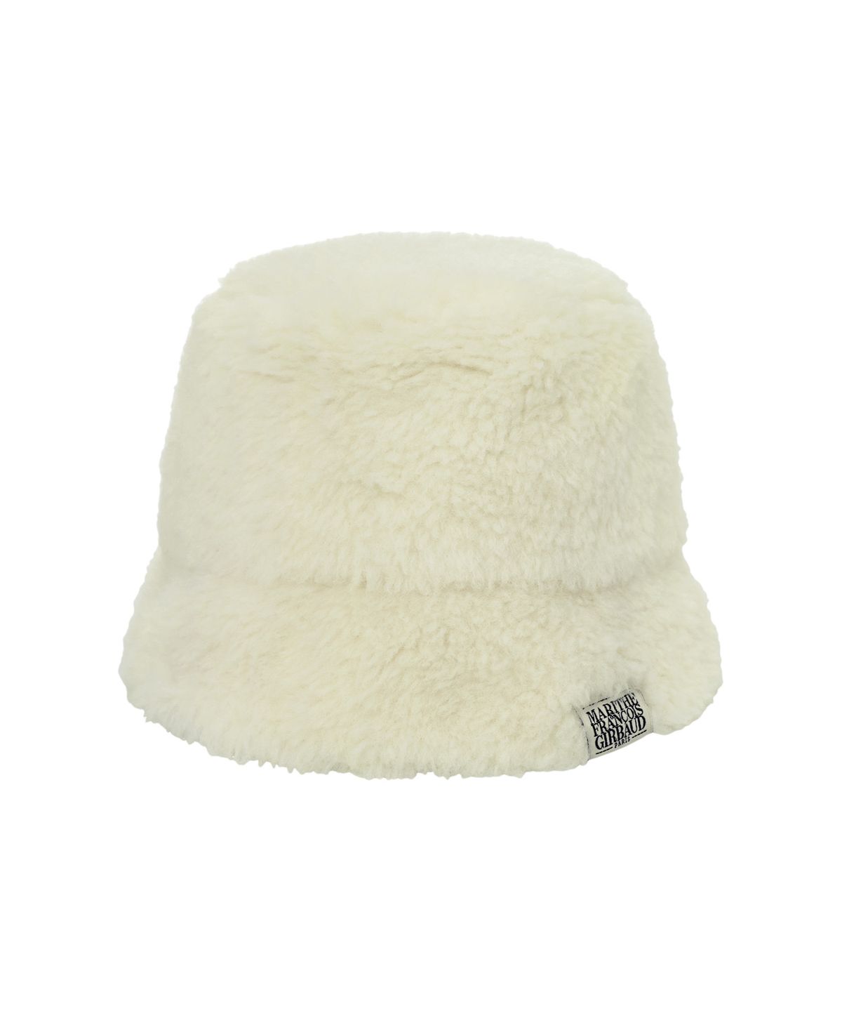 마리떼 프랑소와 저버(MARITHÉ + FRANҪOIS GIRBAUD) CLASSIC LOGO FUR BUCKET HAT ivory